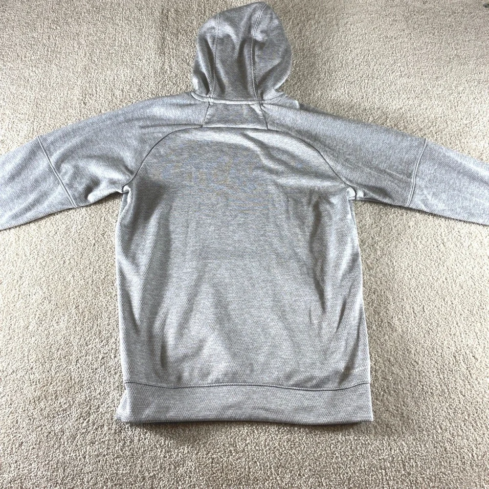 Adidas Hoodie Men Small Gray Graphic Logo Sweater Sport Pullover Long‎ Sleeve